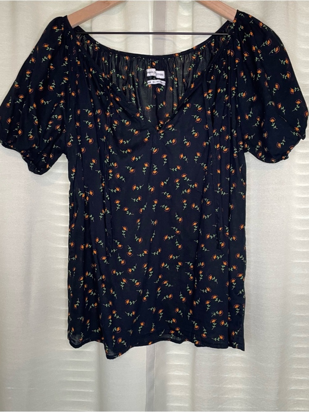 Urban Outfitters Puff Sleeve Cotton Shirt